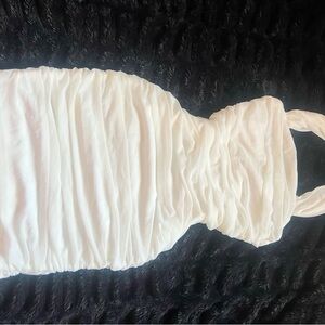 White ruched dress (I have a small bnwt and medium bnwot)
